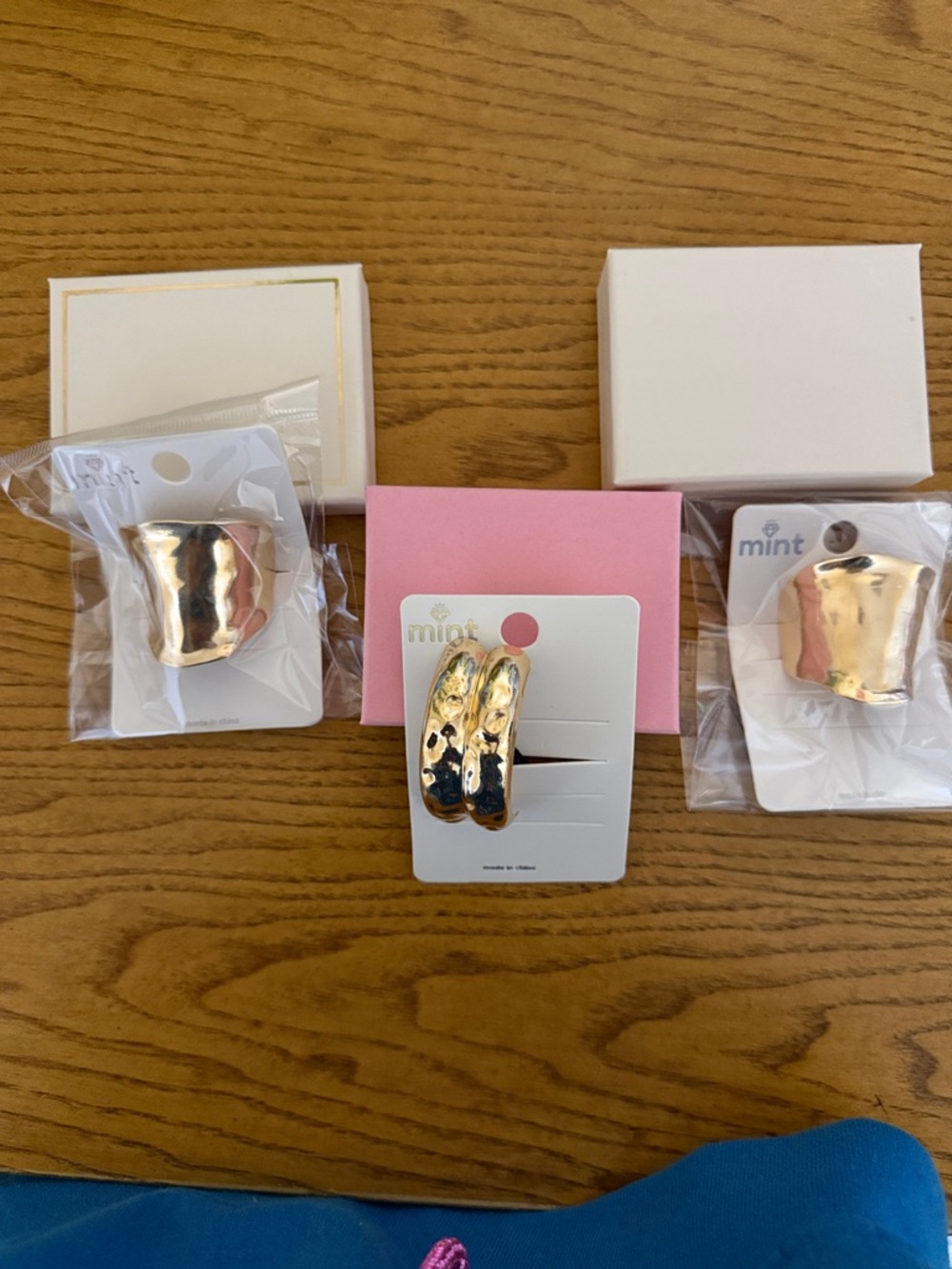 Mint Polished Gold-Tone Hair Ties Trio